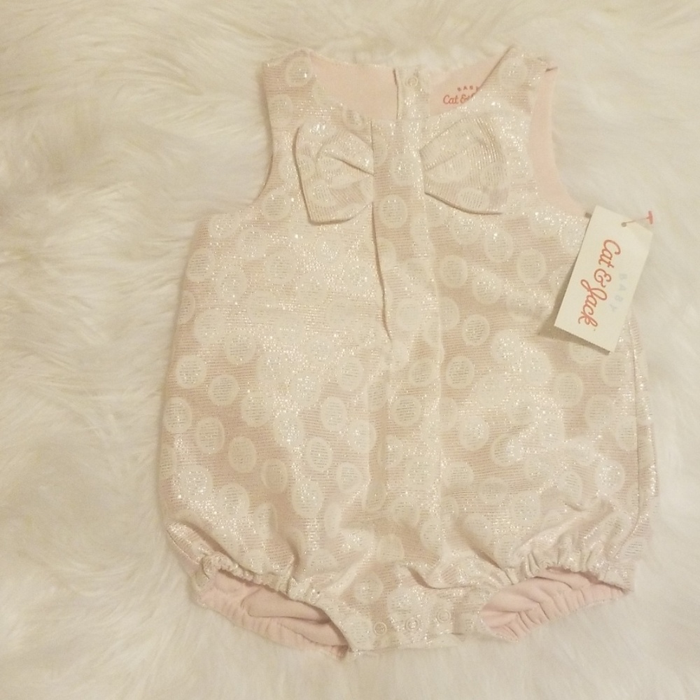 Cat & Jack Pink & Silver Bodysuit